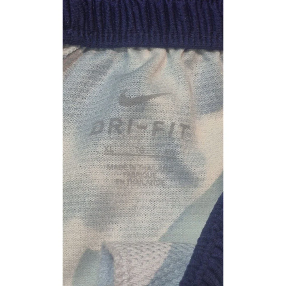 Nike Dri-FIT Floral DNA Burnout AOP White Blue Shorts Men's Size XL DV0012-085